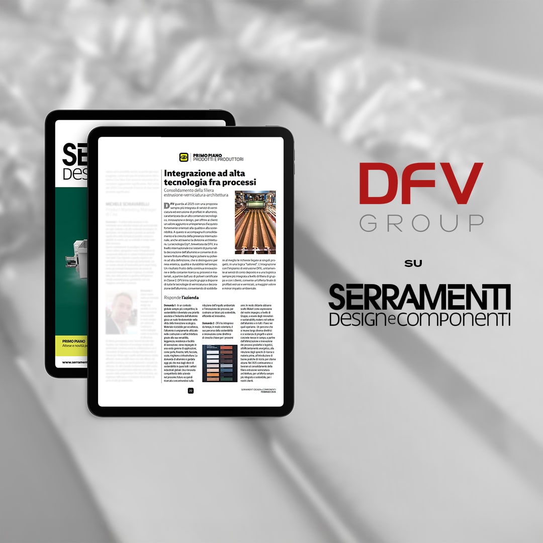 DFV sulla rivista Serramenti Design e Componenti